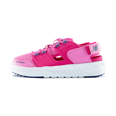 (TD) NB YTTRKL 'Magic Pink' Velcro Soft Sole Hollow Sandals