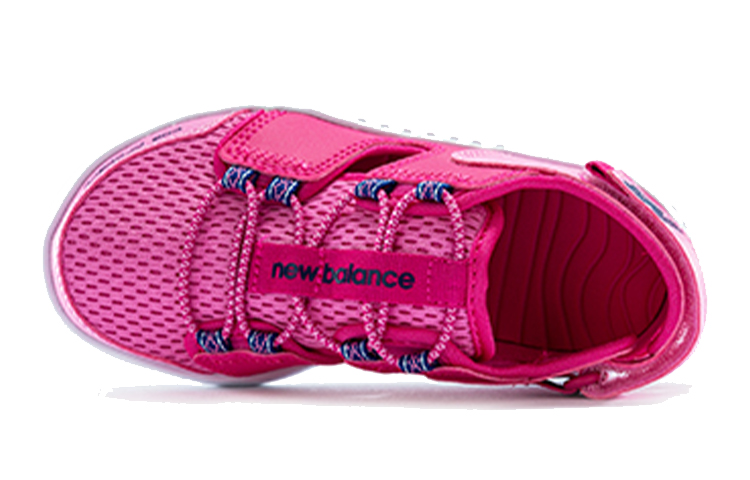 Lookbook 中童 New Balance YTTRKL系列 魔術貼 軟底鏤空涼鞋 玫瑰粉色