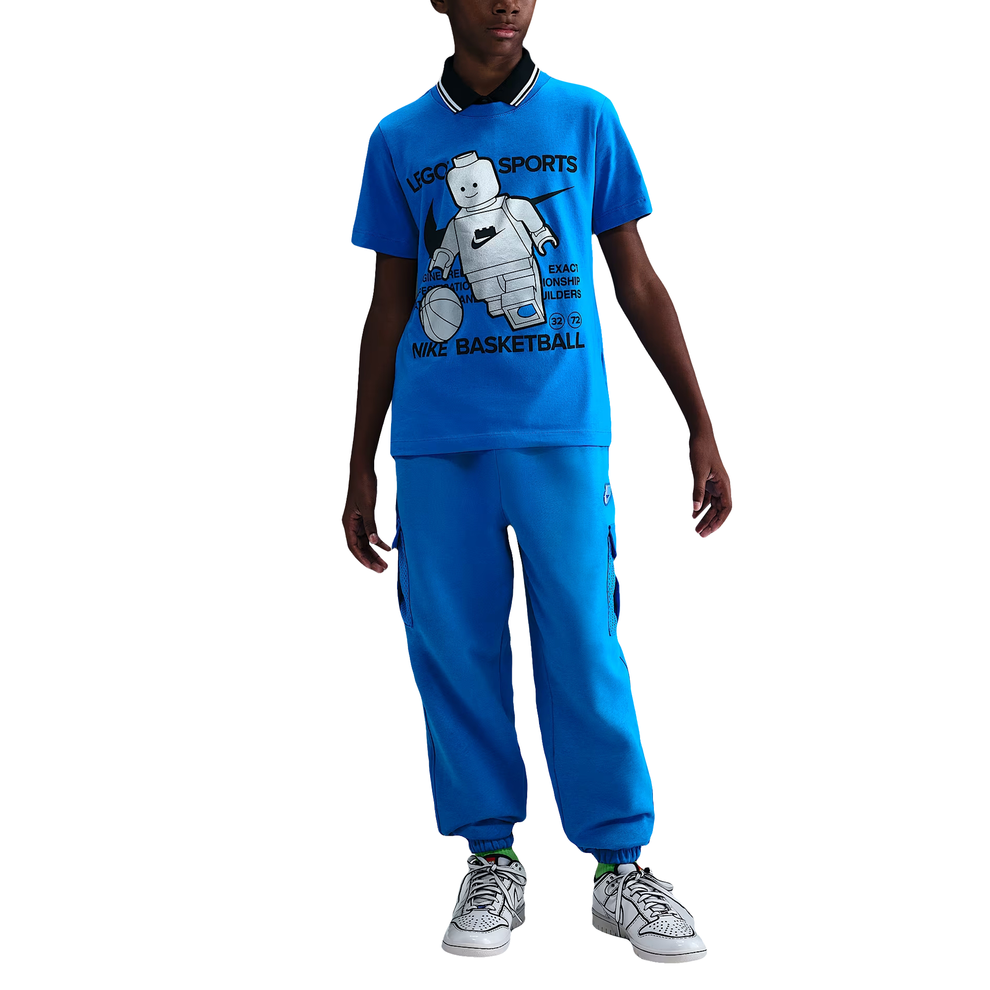 (Toddler) Nike × LEGO® Kids' Round-Neck Soft Comfortable Graphic T-Shirt FW25. HV5194-470