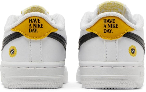 (TD) Nike Air Force 1 '07 LV8 'Blanco/Negro/Amarillo' DM4254-100 Details for (TD) Nike Air Force 1 '07 LV8 'Blanco/Negro/Amarillo' DM4254-100