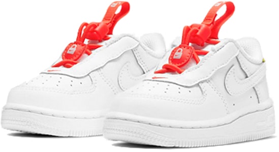 嬰童 Nike Air Force 1 Low Toggle 低筒 板鞋 白紅黃 Lookbook 嬰童 Nike Air Force 1 Low Toggle 低筒 板鞋 白紅黃