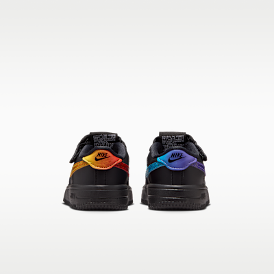 Details for (Toddler) Nike Air Force 1 Low Easy On Black/Laser Orange/Picante Red/Action Grape IV5947-001