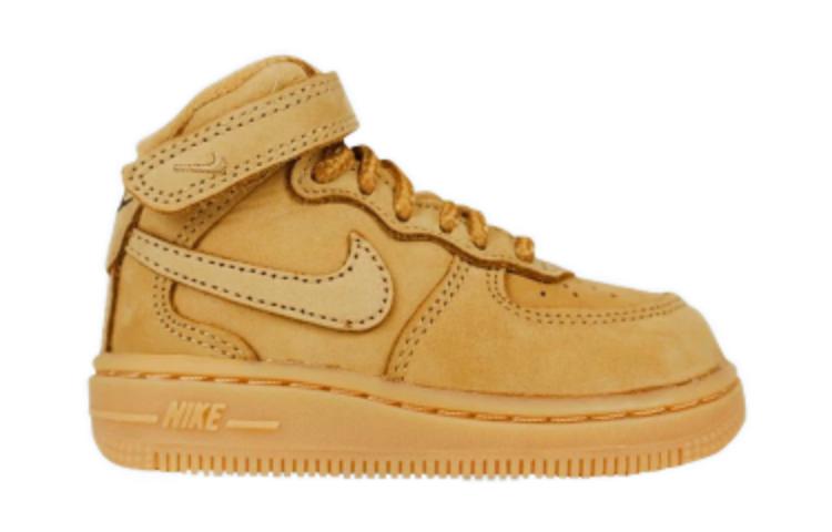 Order (TD) Nike Air Force 1 Mid LV8 'Flax' Lelaki Kasual Sneakers 859338-200