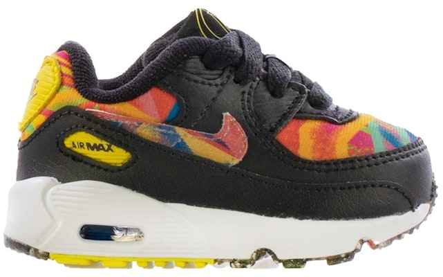 【TD嬰童】Nike Air Max 90 x LHM 低幫復古跑步鞋 黑紅黃 可回收材料 Buy 【TD嬰童】Nike Air Max 90 x LHM 低幫復古跑步鞋 黑紅黃 可回收材料