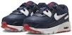 (TD) Nike Air Max 90 Kulit 'Obsidian Track Merah' DV3609-400