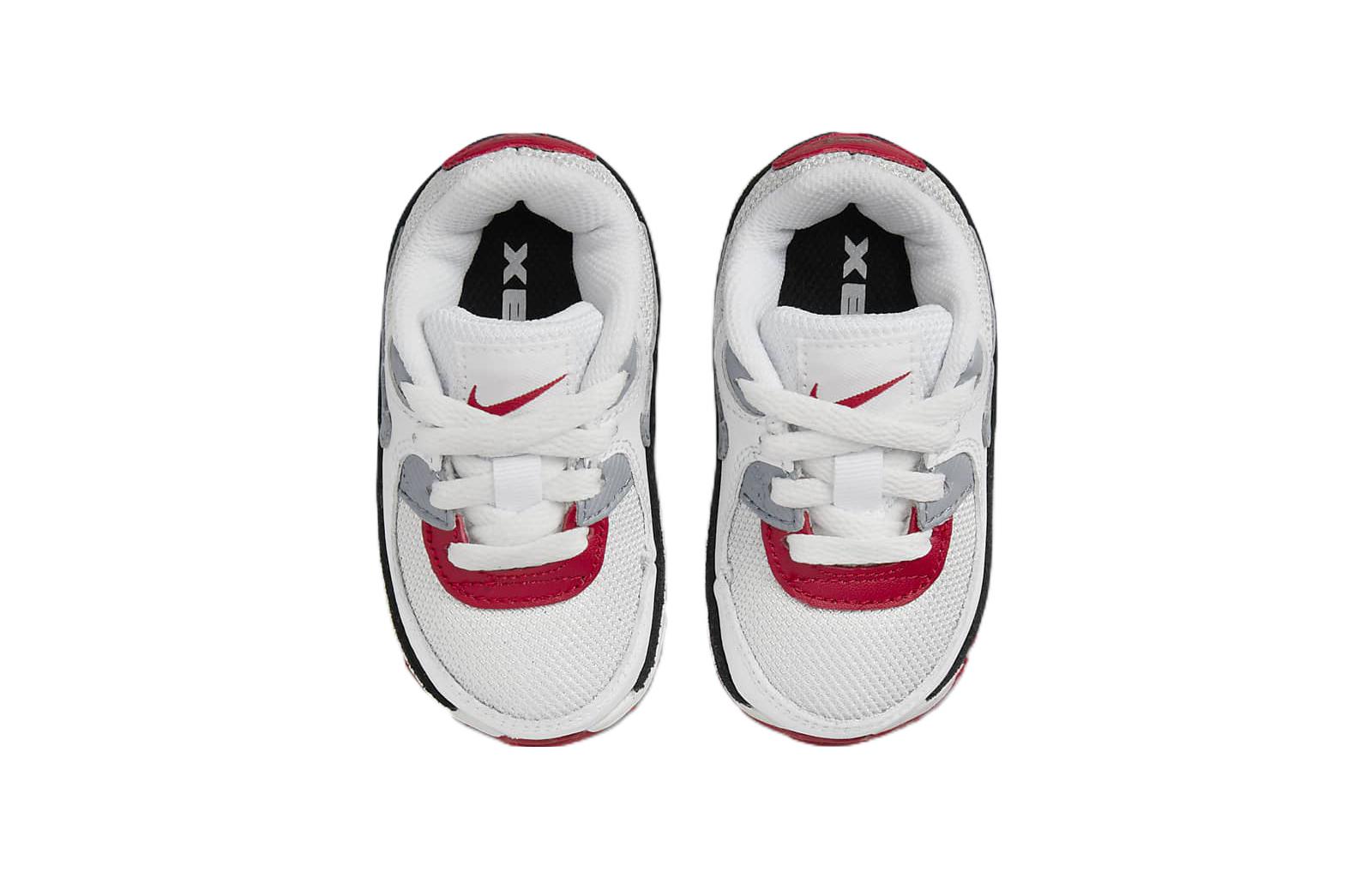 Shop TD 嬰童 Nike Air Max 90 低幫復古跑步鞋 白黑紅