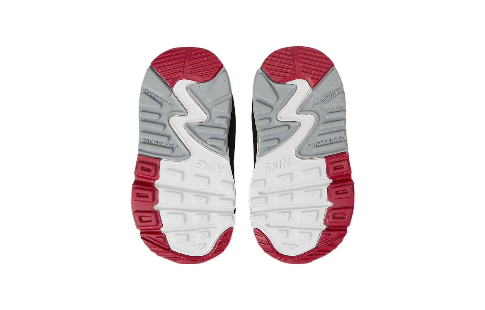 Details for TD 嬰童 Nike Air Max 90 低幫復古跑步鞋 白黑紅