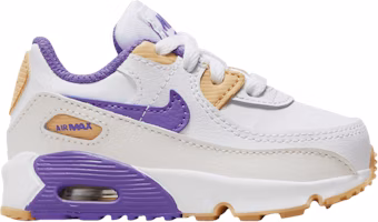 (Toddler) Nike Air Max 90 Leather 'White Action Grape' DV3609-103 (Toddler) Nike Air Max 90 Leather 'White Action Grape' DV3609-103