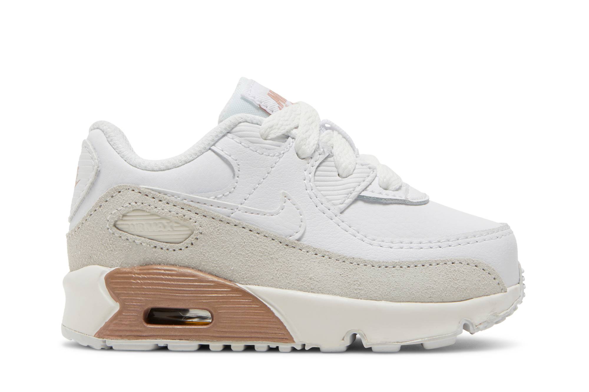 Buy (TD) Nike Air Max 90 Kulit 'Putih Metalik Merah Perunggu' CD6868-117