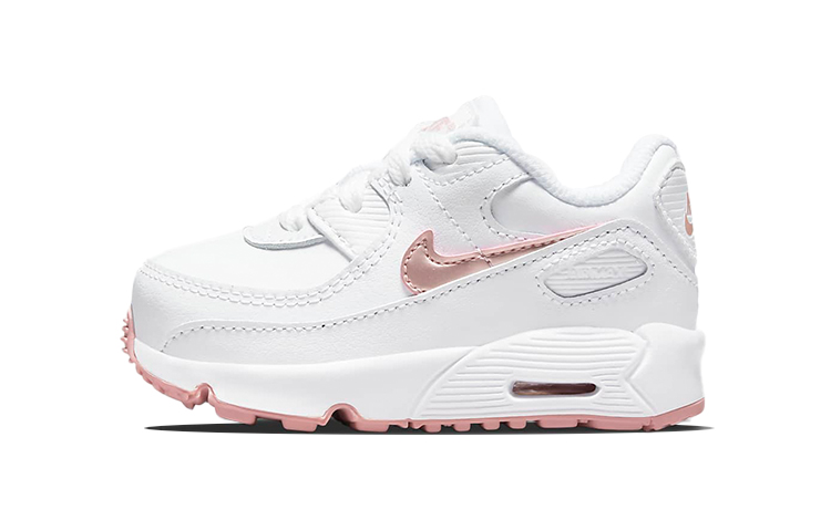 (Toddler) Nike Air Max 90 Low-Top Running Shoes White/Pink CD6868-115