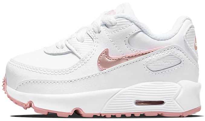 (Toddler) Nike Air Max 90 Low-Top Running Shoes White/Pink CD6868-115 Buy (Toddler) Nike Air Max 90 Low-Top Running Shoes White/Pink CD6868-115