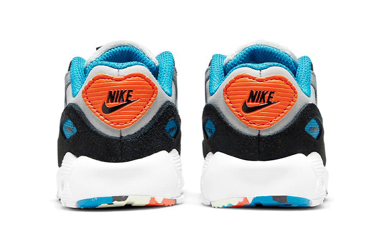 Purchase (TD) Nike Air Max 90 LTR Baskets Basses en Cuir Gris/Bleu/Orange DM7596-001