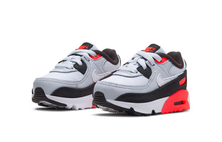 Lookbook (TD) Nike Air Max 90 Kasut Larian Kelabu/Merah/Hitam CD6868-012