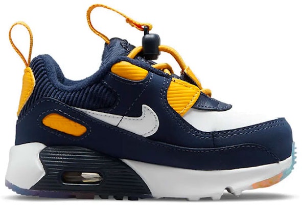 TD嬰童 Nike Air Max 90 Toggle SE 透氣防滑 低筒運動跑步鞋 藍白黃拼色 Order TD嬰童 Nike Air Max 90 Toggle SE 透氣防滑 低筒運動跑步鞋 藍白黃拼色