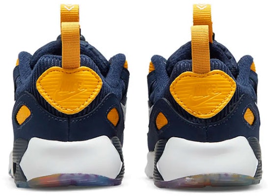 TD嬰童 Nike Air Max 90 Toggle SE 透氣防滑 低筒運動跑步鞋 藍白黃拼色 Purchase TD嬰童 Nike Air Max 90 Toggle SE 透氣防滑 低筒運動跑步鞋 藍白黃拼色