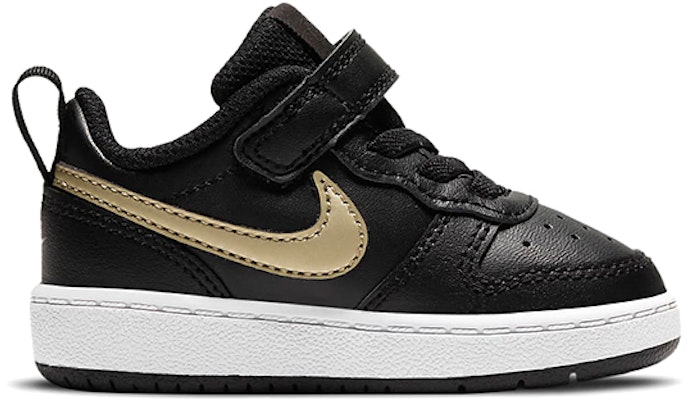 (Toddler) Nike Court Borough Low 2 'Black Metallic Gold Star' BQ5453-011 Order (Toddler) Nike Court Borough Low 2 'Black Metallic Gold Star' BQ5453-011