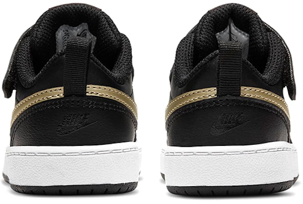 (Toddler) Nike Court Borough Low 2 'Black Metallic Gold Star' BQ5453-011 Purchase (Toddler) Nike Court Borough Low 2 'Black Metallic Gold Star' BQ5453-011