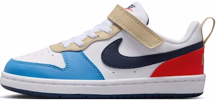 (Toddler) Nike Court Borough Low Recraft 'White Thunder Blue Light Crimson' DV5458-124 (Toddler) Nike Court Borough Low Recraft 'White Thunder Blue Light Crimson' DV5458-124