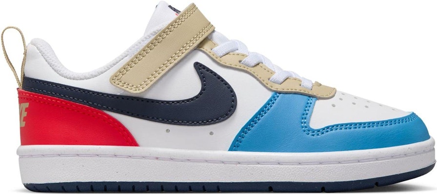 (Toddler) Nike Court Borough Low Recraft 'White Thunder Blue Light Crimson' DV5458-124 Order (Toddler) Nike Court Borough Low Recraft 'White Thunder Blue Light Crimson' DV5458-124