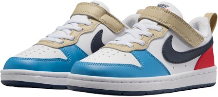 (TD) Nike Court Borough Low Recraft ''Putih Thunder Biru Merah Muda'' DV5458-124 Lookbook (TD) Nike Court Borough Low Recraft ''Putih Thunder Biru Merah Muda'' DV5458-124