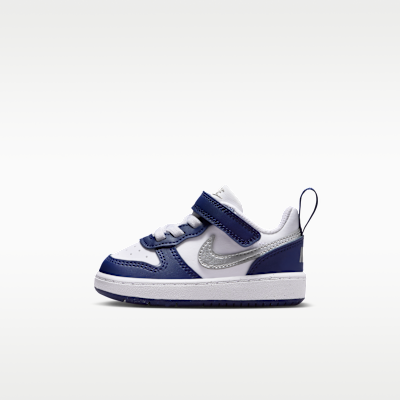 (Toddler) Nike Court Borough Low Recraft White/Deep Night/Midnight Navy/Metallic Silver DV5458-135