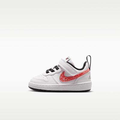(Toddler) Nike Court Borough Low White/Picante Red/Barely Volt/Currant Blue IR1528-100