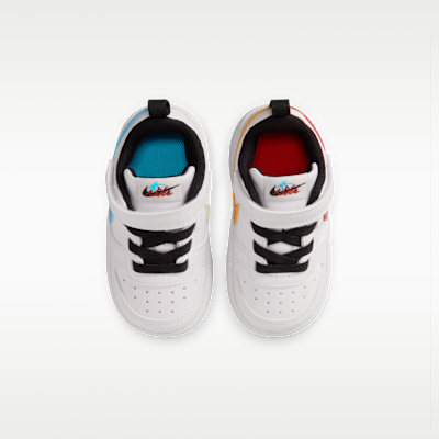Shop (TD) Nike Court Borough Low Wit/Rood/Volt/Blauw IR1528-100