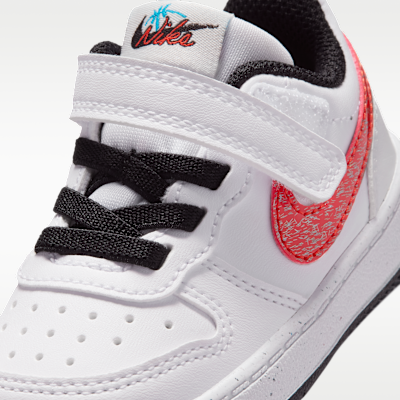 Sizing (TD) Nike Court Borough Low Wit/Rood/Volt/Blauw IR1528-100