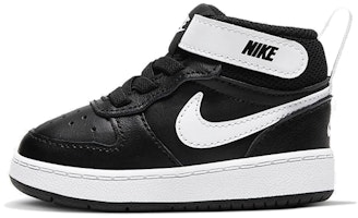 (Toddler) Nike Court Borough Mid 2 'Black White' CD7784-010 (Toddler) Nike Court Borough Mid 2 'Black White' CD7784-010