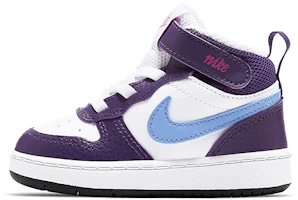 (Toddler) Nike Court Borough Mid 2 'White Eggplant' CD7784-106 (Toddler) Nike Court Borough Mid 2 'White Eggplant' CD7784-106