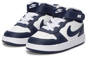 (TD) 耐克Court Borough Mid 2 '白色信号蓝' CD7784-107 Lookbook (TD) 耐克Court Borough Mid 2 '白色信号蓝' CD7784-107