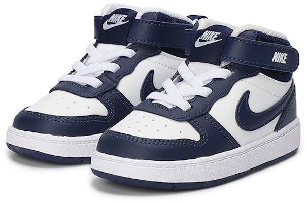 (Toddler) Nike Court Borough Mid 2 'White Signal Blue' CD7784-107 Lookbook (Toddler) Nike Court Borough Mid 2 'White Signal Blue' CD7784-107