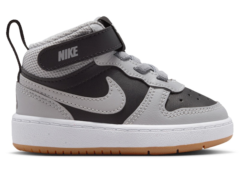 (Toddler) Nike Court Borough Mid 2 Black Light Smoke Grey Gum CD7784-016