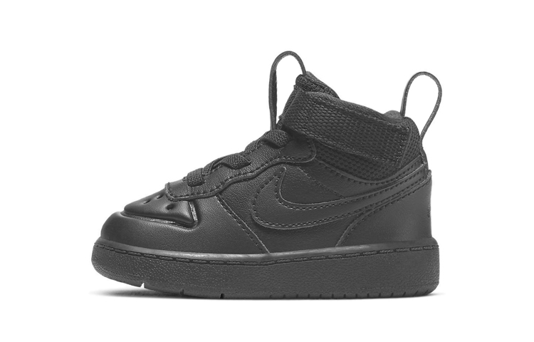 Buy (TD) 耐克Court Borough Mid 2靴子'三重黑' BQ5445-001