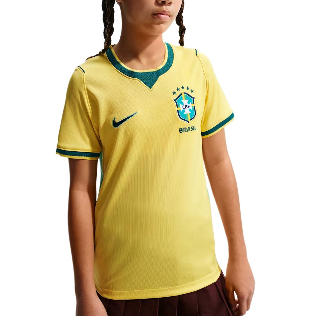 (Toddler) Nike Dri-FIT Brazil 2026 Olympics Stadium Soccer Tee Kids Crewneck Short Sleeve IO2231-724