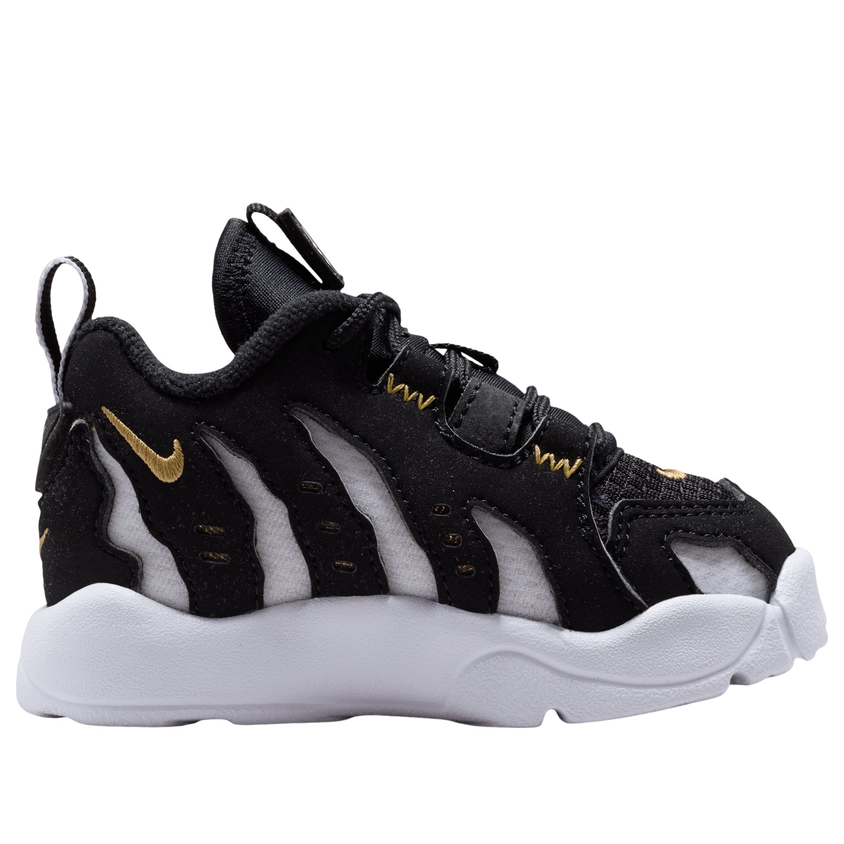 Order (TD) Nike DT Max 96 Low ''Hitam Putih Emas Metalik'' IR4715-001