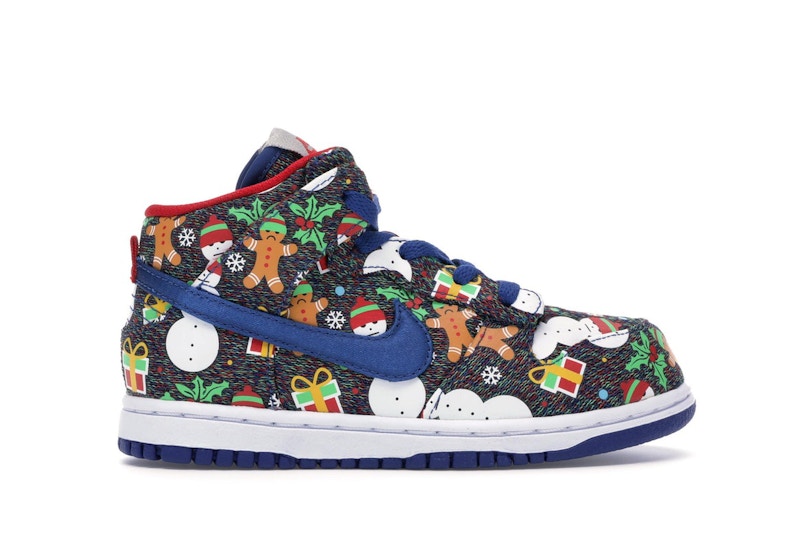 (Toddler) Nike Dunk High QS 'Ugly Christmas Sweater' 2017 AO1558-446