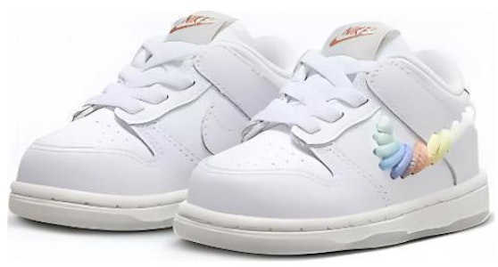 (TD) Nike Dunk Low SE Swoosh Tali Pelangi Putih FQ1924-100 Lookbook (TD) Nike Dunk Low SE Swoosh Tali Pelangi Putih FQ1924-100