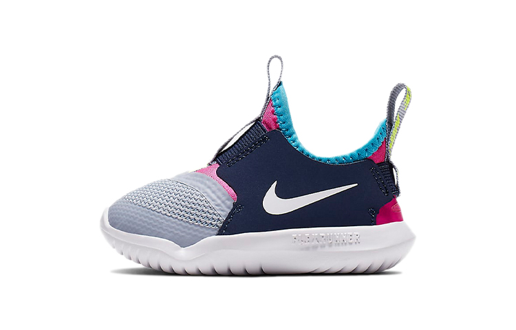 (Toddler) Nike Flex Runner Low-Top Running Shoes Grey/Blue/Pink AT4665-403