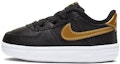 Buy (TD) Nike Force 1 'Hitam Emas Metalik' CK2201-002