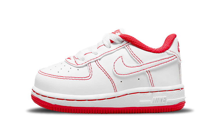 Buy (TD) Nike Force 1 'Jahitan Kontras - Putih Merah University' DC9671-100