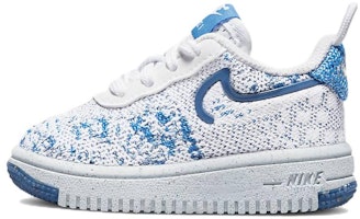 (Toddler) Nike Force 1 Crater Flyknit Low Tops Skateboarding Shoes Blue 'White' DN4183-100 (Toddler) Nike Force 1 Crater Flyknit Low Tops Skateboarding Shoes Blue 'White' DN4183-100