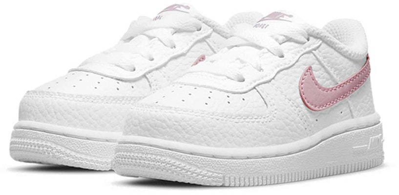 (TD) Nike Force 1 Low Putih/Merah Muda CZ1691-103 Lookbook (TD) Nike Force 1 Low Putih/Merah Muda CZ1691-103