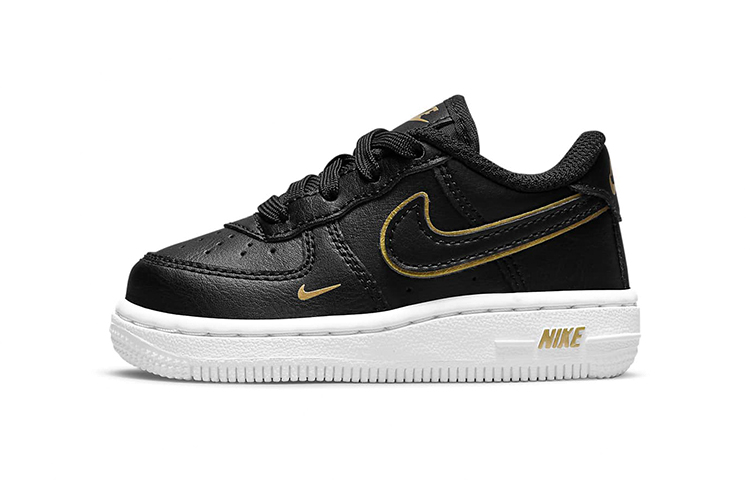 (TD) Nike Force 1 LV8 'Metallic Swoosh Pack - Black'