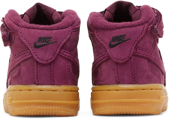 (TD) Nike Force 1 Mid WB 'Bordeaux' Zapatillas AH0757-600 Details for (TD) Nike Force 1 Mid WB 'Bordeaux' Zapatillas AH0757-600