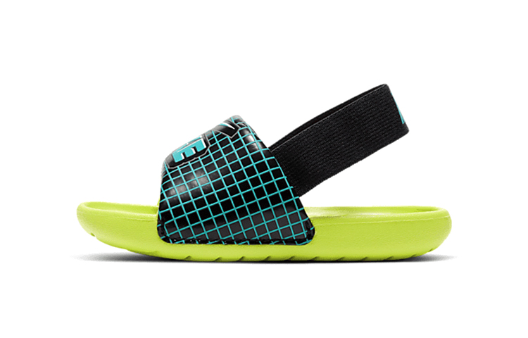 (Toddler) Nike Kawa SE Slippers Black/Blue/Green CW1658-001