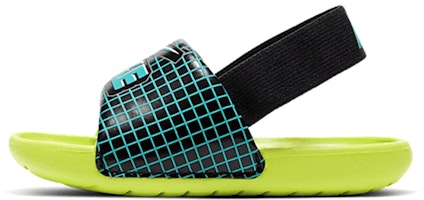 (Toddler) Nike Kawa SE Slippers Black/Blue/Green CW1658-001 (Toddler) Nike Kawa SE Slippers Black/Blue/Green CW1658-001