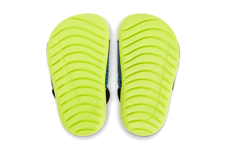 Shop (TD) Nike Kawa SE Selipar Hitam/Biru/Hijau CW1658-001