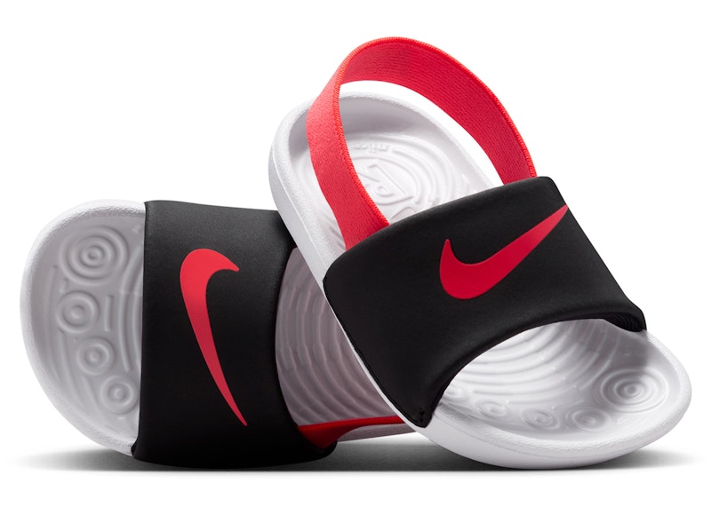 (Toddler) Nike Kawa Slide Black White Bright Crimson FJ8811-003