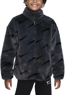 (Toddler) Nike Kids' Faux Fur Zip-Up Jacket FW22 Black Long Sleeve Outerwear DV3252-070 Buy (Toddler) Nike Kids' Faux Fur Zip-Up Jacket FW22 Black Long Sleeve Outerwear DV3252-070